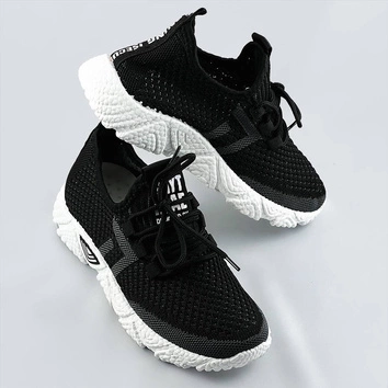 Miękkie buty sportowe damskie czarne (blx-002)