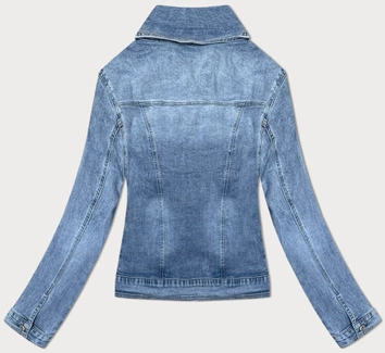 Prosta damska kurtka dżinsowa niebieska (DL2245L)