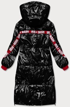 ZIMOWA KURTKA DAMSKA Z KONTRASTOWYMI ŚCIĄGACZAMI CZARNA (1917)