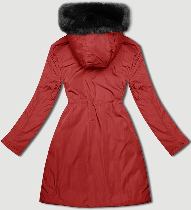 Przejściowa dwustronna kurtka damska J Style czerwono-czarna (16M9159-275)