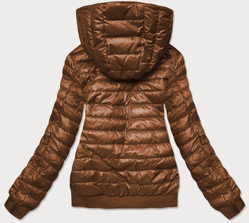 DWUSTRONNA KURTKA DAMSKA BARANEK BRĄZOWA (H-989-79)