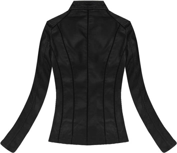 KURTKA Z PRZESZYCIAMI CZARNA (5289BIG)