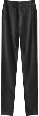 DŁUGIE SPODNIE Z MARSZCZENIAMI CZARNE (2220)