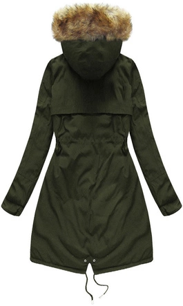 DWUSTRONNA KURTKA Z KAPTUREM KHAKI (W212)