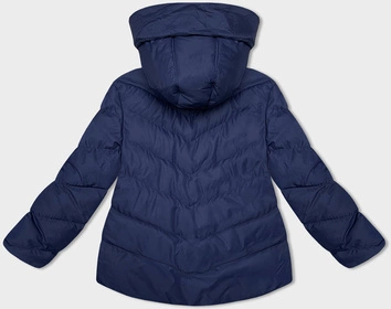 Puchowa kurtka damska granatowa (5M739-215)