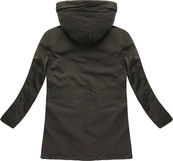 PARKA ZIMOWA Z PUCHEM NATURALNYM KHAKI (5012)