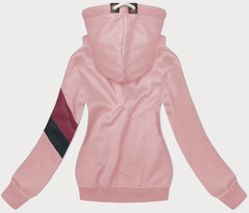 Damska bluza z kapturem brudny róż (2301)