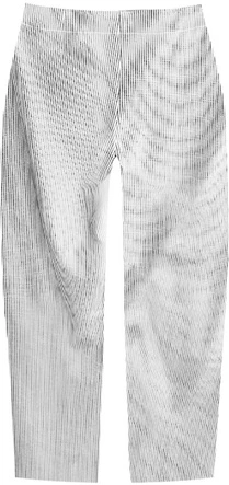 BŁYSZCZĄCE LEGGINSY W GEOMETRYCZNY WZÓR BIAŁE (334/1ART)