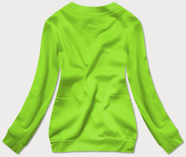 Bluza dresowa damska ze ściągaczami jasny zielony (w01-31)