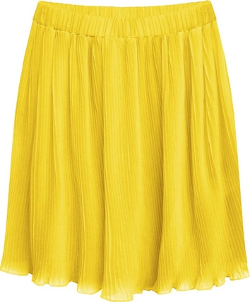 PLISOWANA SPÓDNICA MINI ŻÓŁTA (9229)
