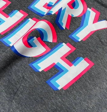 Bluza dresowa damska z nadrukiem ciemnoszara (26012)