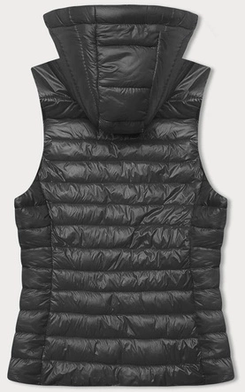 Pikowana kamizelka z kapturem grafitowa (16M9138-105)