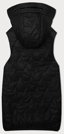 Kamizelka damska ze ściągaczem na dole S'West czarna (B8341-1)