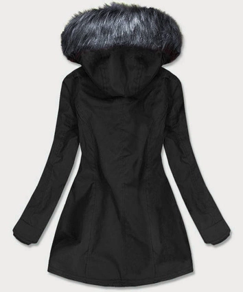 Wodoodporna parka damska czarno-szara (m-923)