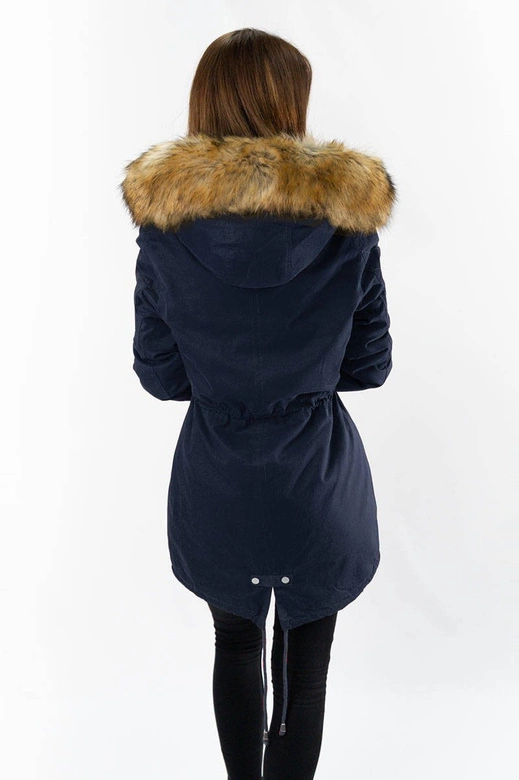 DAMSKA PARKA Z PODPINKĄ GRANATOWA (1998)