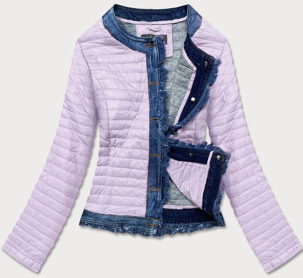 KURTKA Z JEANSOWYMI WSTAWKAMI WRZOSOWA (X7180X)