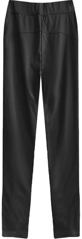 DŁUGIE SPODNIE Z MARSZCZENIAMI CZARNE (2220)