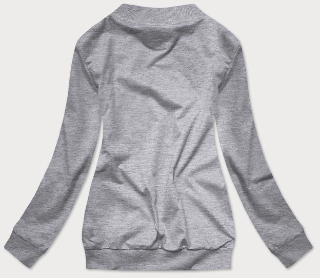 CIENKA BLUZA SPORTOWA DAMSKA ZE ŚCIĄGACZAMI SZARA (20001)