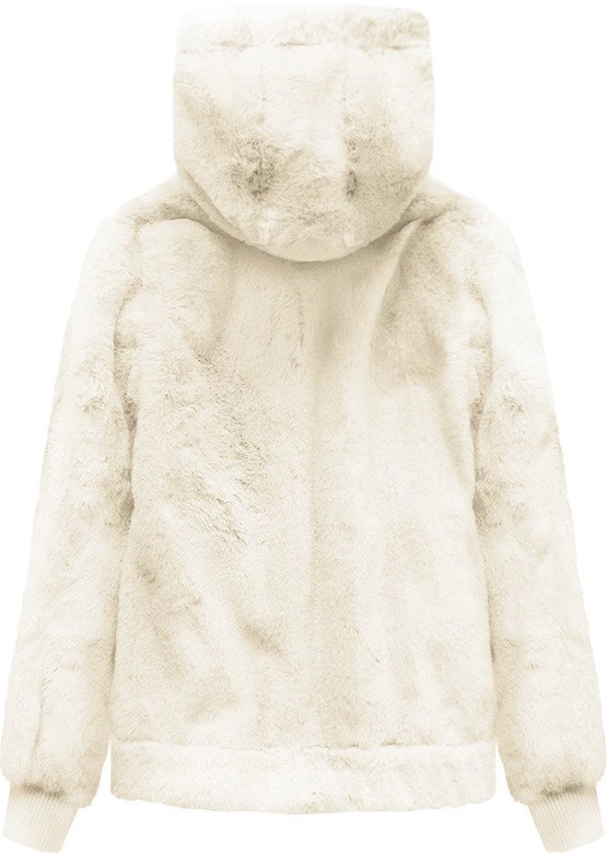 PLUSZOWA KURTKA Z KAPTUREM ECRU (2019)