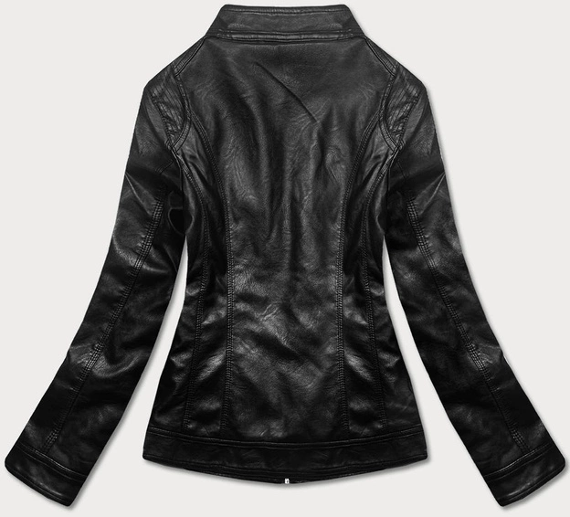 Kurtka ramoneska ze stójką czarna (11Z8010)