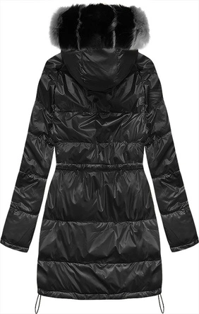 Dwustronna zimowa damska kurtka czarna (1908)