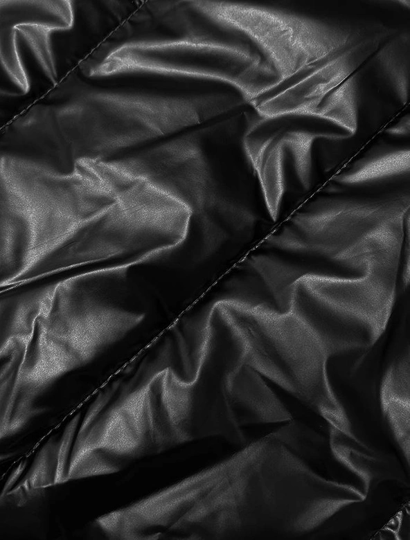 Damska kamizelka z asymetrycznym zamkiem czarna (16M9117-392)