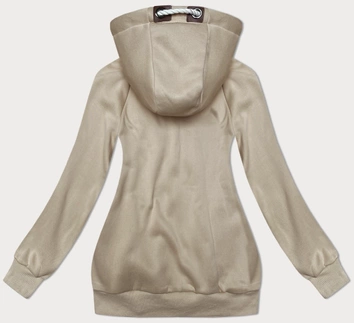 Rozpinana gładka bluza damska beżowa (2311)