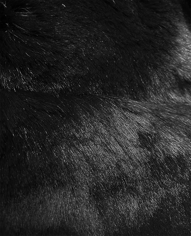 Kurtka ze skóry ekologicznej z futrzanym panelem J Style czarna (11Z8090)