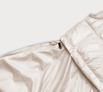 Kamizelka z rozkloszowanym dołem jasny beż (ag3-06)