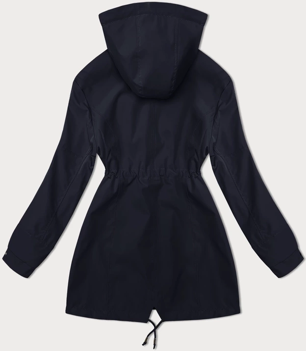 Cienka parka dwustronna damska granatowo-czerwona (16M9081-215B)