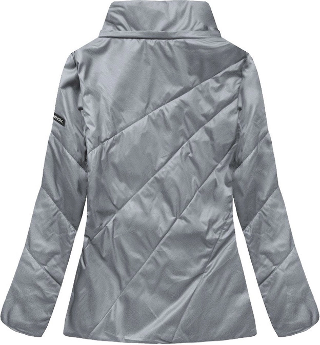 PIKOWANA KURTKA Z KAPTUREM SZARA (B9516)