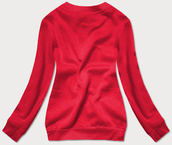 Bluza dresowa damska ze ściągaczami czerwona (w01-18)