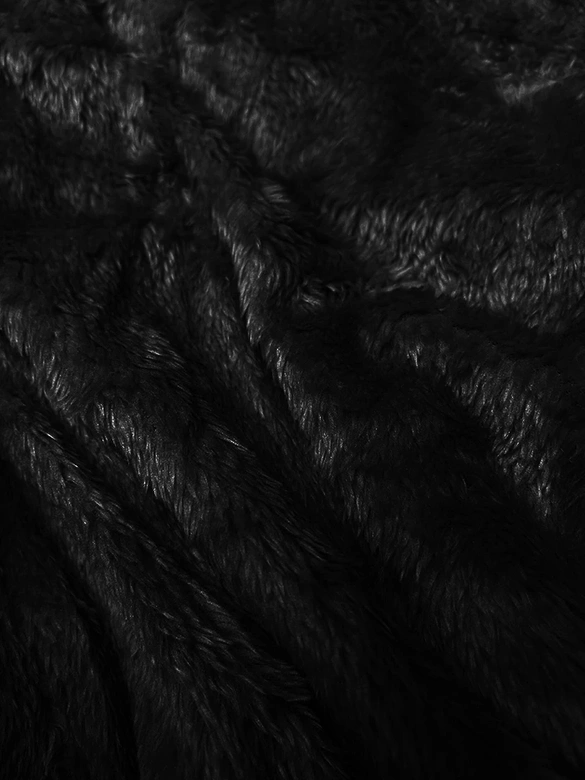 Zimowa kurtka damska z futrzaną podszewką czarna S'west (B8206-1)