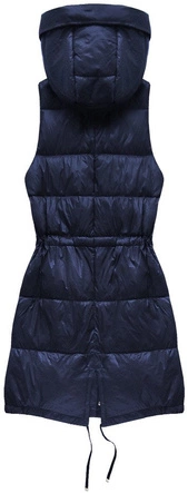 KAMIZELKA Z PUCHEM NATURALNYM GRANATOWA (8050)