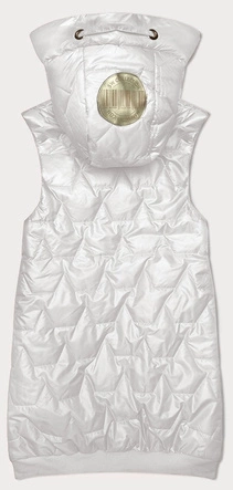 Bezrękawnik damski ze ściągaczem na dole S'West perłowy (B8240/B8342-9)