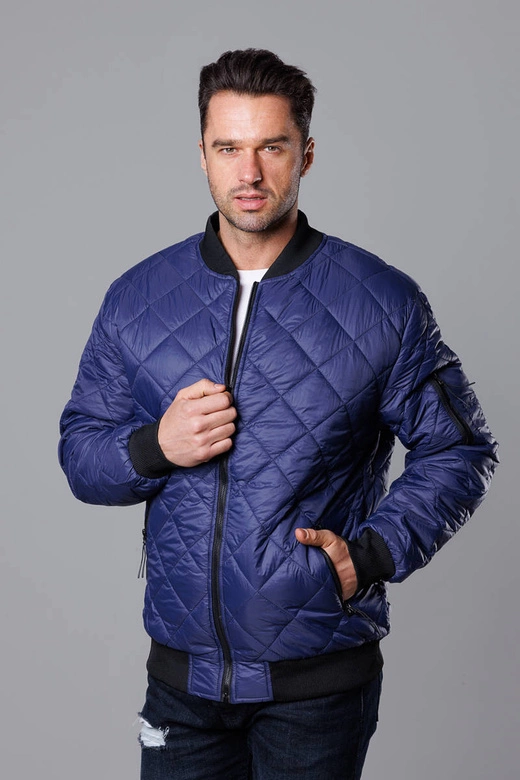 Pikowana bomberka męska granatowa (MY01-2)