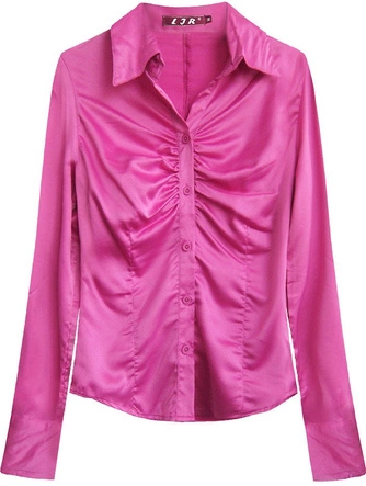 SATYNOWA KOSZULA AMARANTOWA (X1065X)