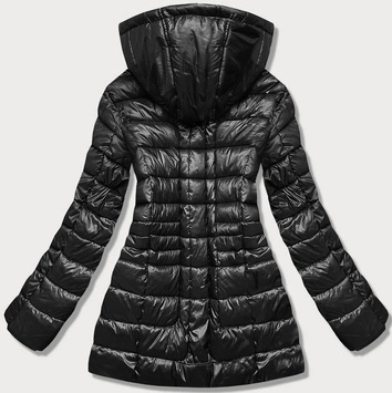 Przejściowa kurtka damska plus size czarna (7724plus)