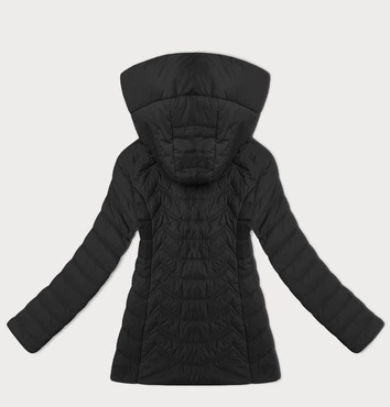 Pikowana kurtka damska z kapturem J Style czarna (16M9238-392)