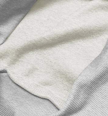 Bluza dresowa damska ze ściągaczami szara (w01-2)