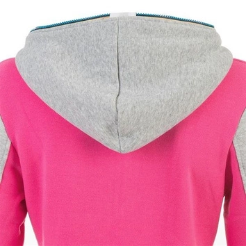 GRUBA BLUZA Z KAPTUREM RÓŻOWA (AY702)