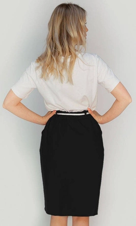 DRESOWA SPÓDNICA Z KIESZENIAMI CZARNA (592ART)