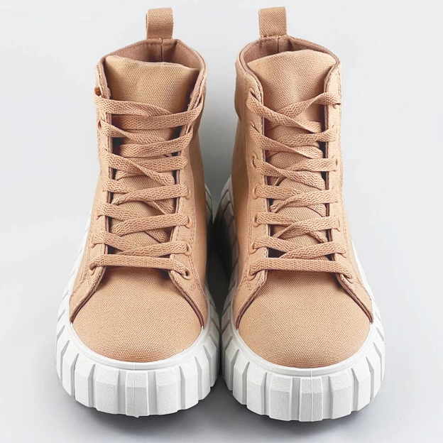 Sznurowane trzewiki beżowe (xa060)