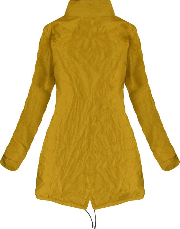 DWUSTRONNA PARKA Z KAPTUREM CZARNO-ŻÓŁTA (W304BIG)