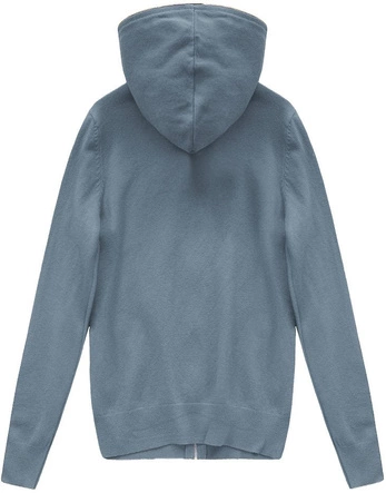 ROZPINANY SWETER Z KAPTUREM NIEBIESKI (P101)