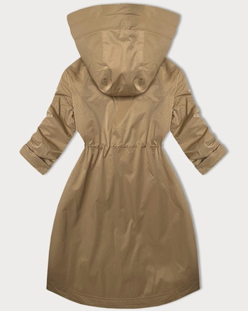 Kurtka damska z podwijanymi rękawami LHD beżowa (LHD-24591)