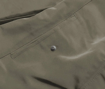 Dwustronna kurtka damska zimowa khaki-czarna (2M-21508)