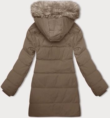 Zimowa kurtka damska z kapturem J Style beżowa (16M9099-62)