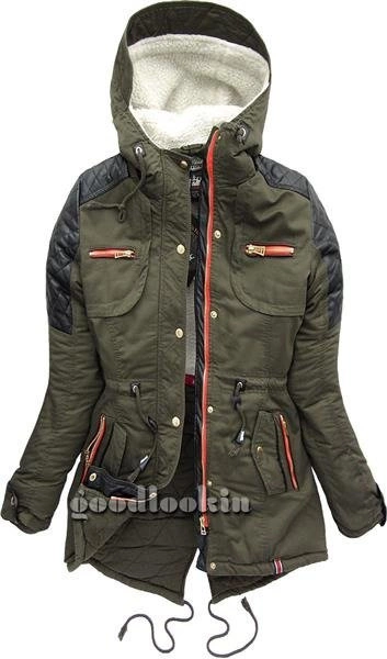 PARKA ZIMOWA HIKIS ARMY (HK351NU)