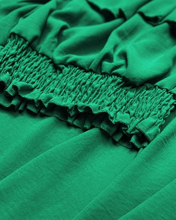 KOMPLET LUŹNE SPODNIE I BLUZKA HISZPANKA ZIELONY (8990)